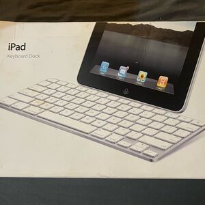 Apple iPad Keyboard Dock - Silver and White